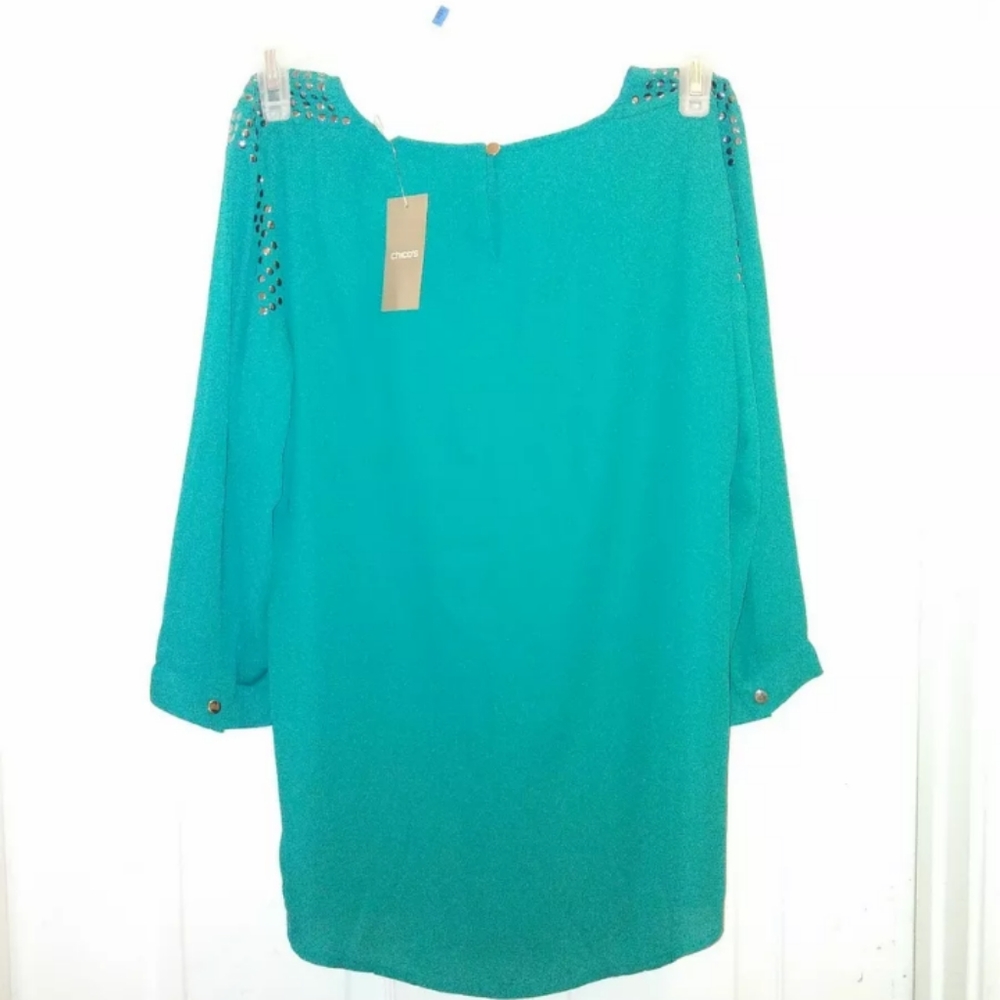 Chico's Metalic Flash Adela Top